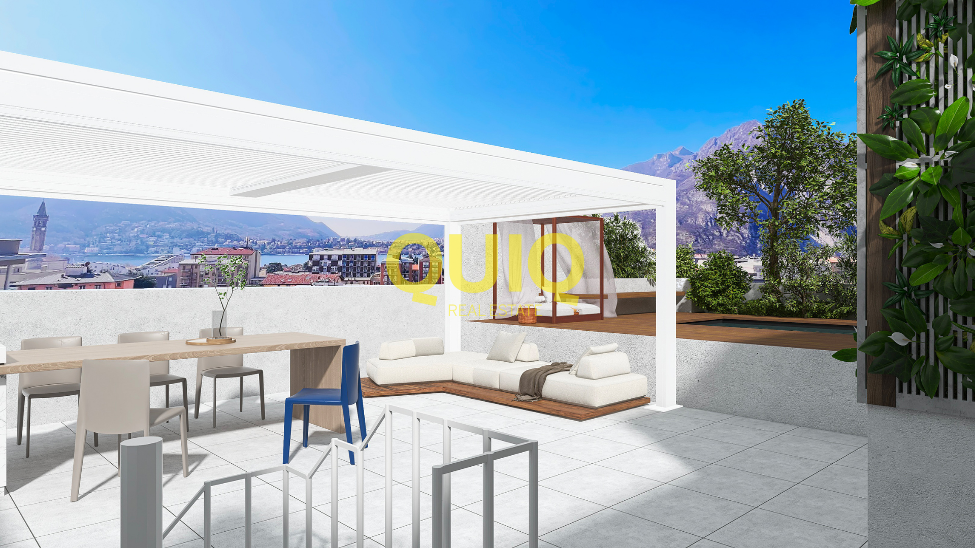 LECCO, ATTICO PANORAMICO IN CLASSE ENERGETICA A4, BOX DOPPIO E CANTINA